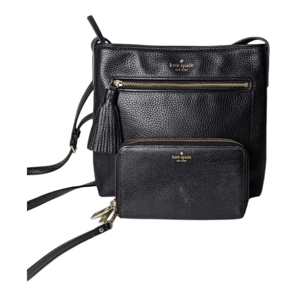 KATE SPADE Chester Street Dessi Pebbled Leather Crossbody And Wallet Set